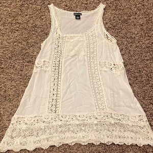Wet Seal White Lace Tank Top